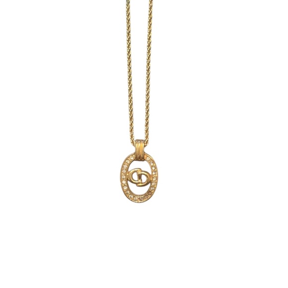 Authentic Christian Dior Gold Pendant Necklace - Picture 1 of 3